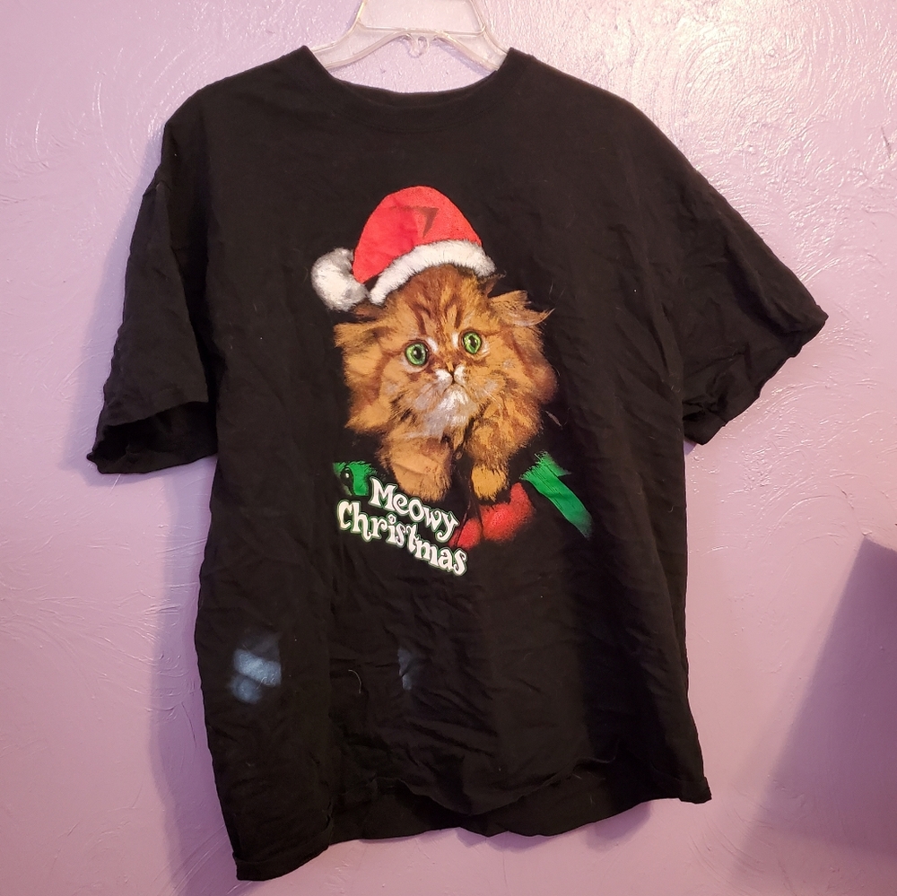CLASSIC TEAZE XL Meowy Christmas t-shirt